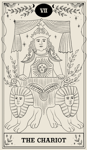 The Chariot Tarot Card Illustration 